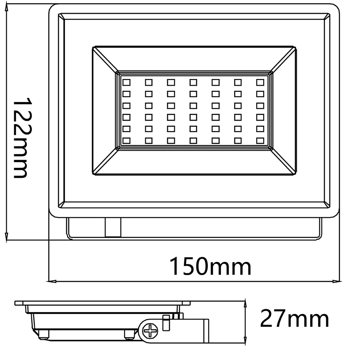 Projecteur LED - Velvalux Glowlit - 30 Watts - Blanc Froid 6500K - Étanche IP65 - Sans Scintillement