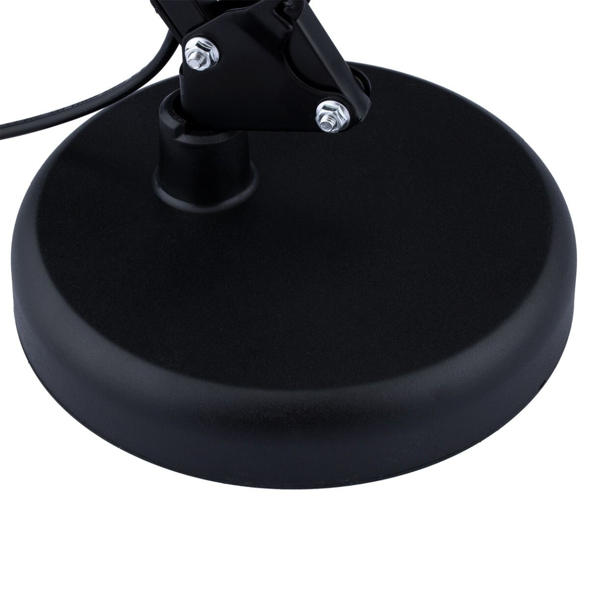 Lampe de bureau LED - Maxozo Rety - Douille E27 - Réglable - Rétro - Classique - Rond - Mat Noir