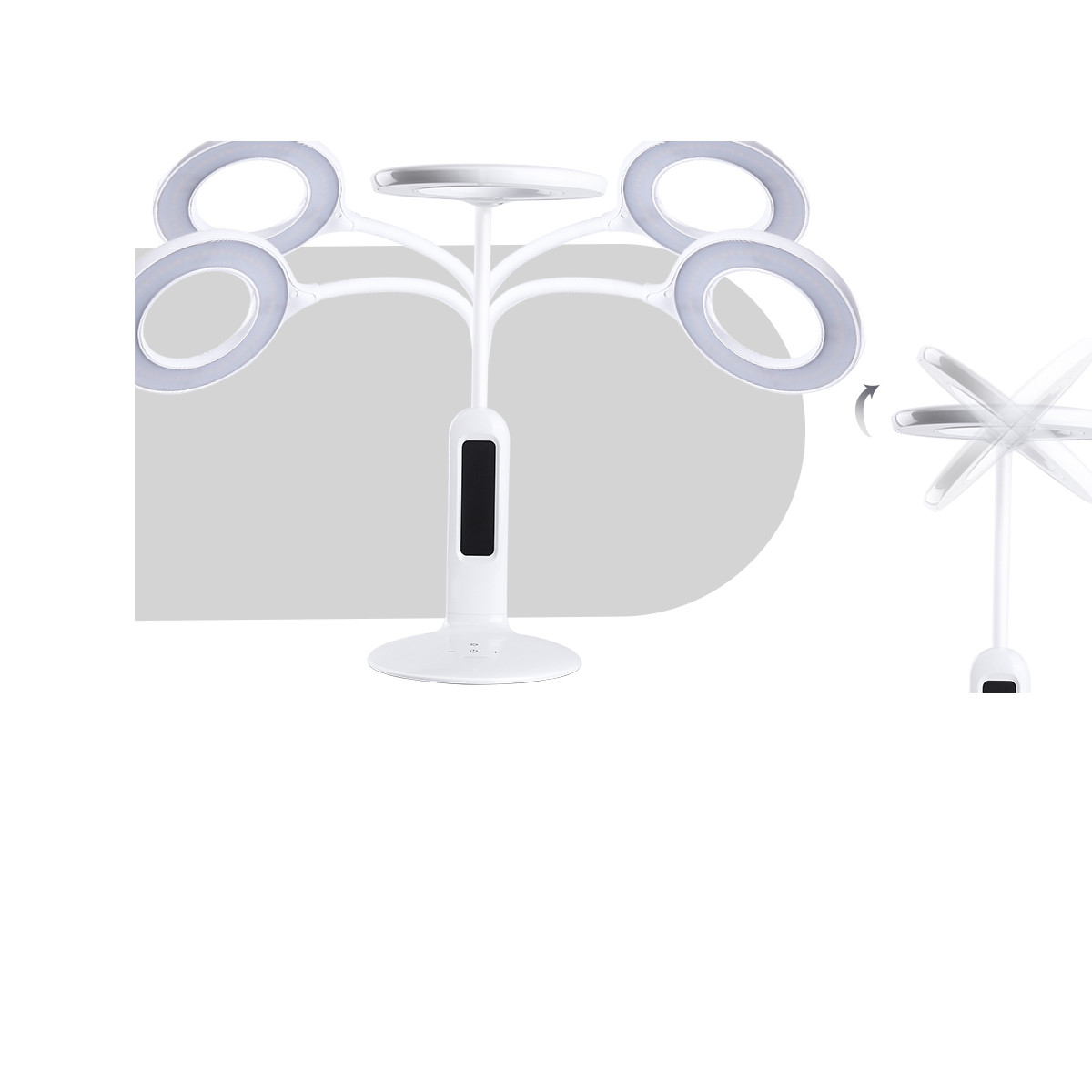 Lampe de bureau LED avec calendrier - Aigi Aviny - 7W - Couleur de lumière ajustable - Dimmable - Mat Blanc