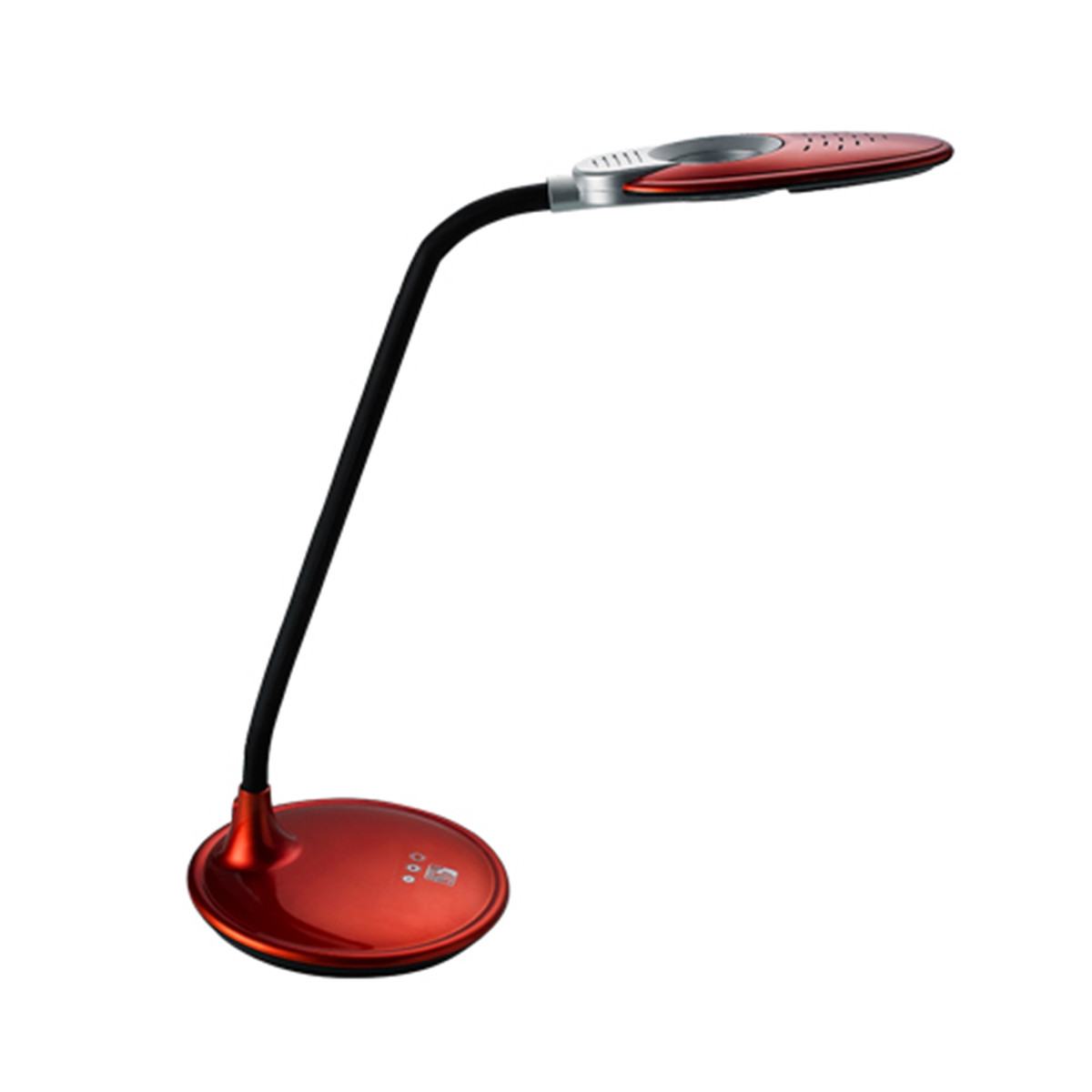 Lampe de bureau LED avec loupe - Aigi Magnoty - 5W - Blanc Neutre 5000K - Dimmable - Rouge Brillant