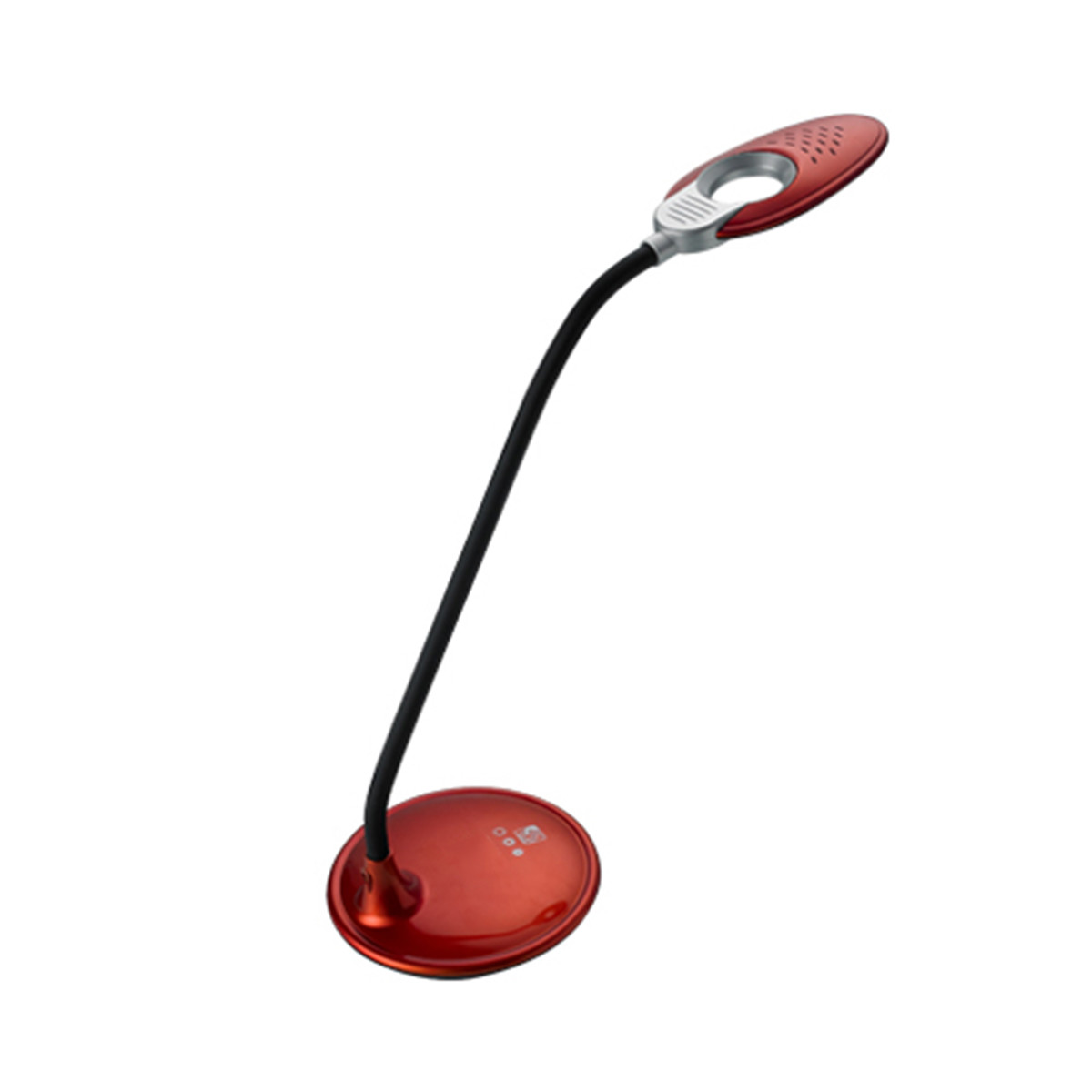 Lampe de bureau LED avec loupe - Aigi Magnoty - 5W - Blanc Neutre 5000K - Dimmable - Rouge Brillant