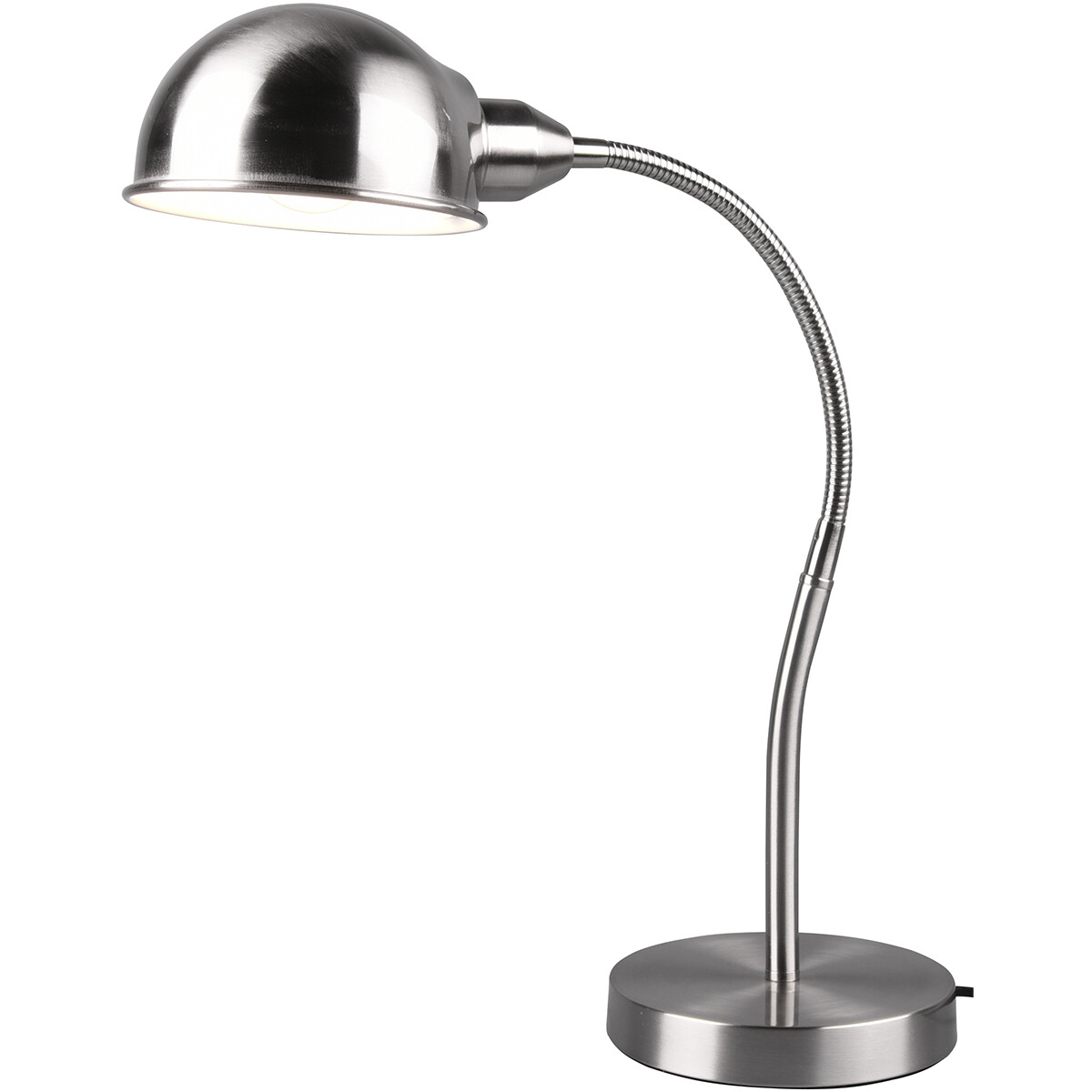 Lampe de bureau LED - Éclairage de Table - Trion Pirle - Douille E27 - Rond - Mat Nickel - Aluminium