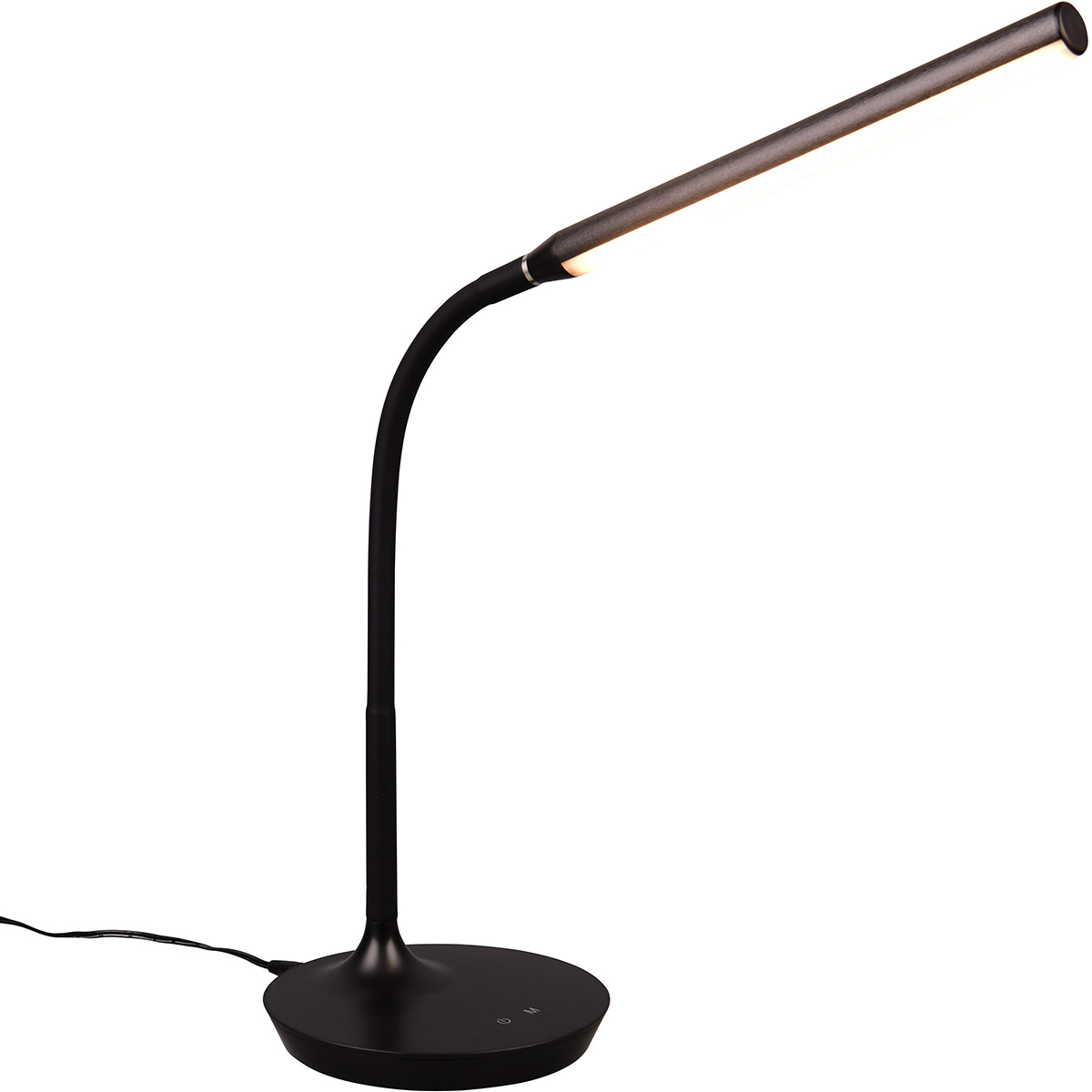 LED Lampe de Bureau - Éclairage de Table - Trion Root - 5W - Couleur Ajustable - Noir - Plastique