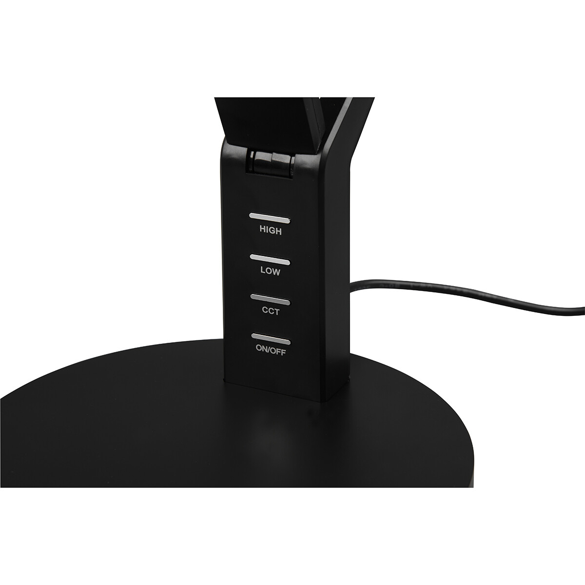 Lampe de bureau LED - Trion Avvan - 5W - Couleur de lumière ajustable - Rechargeable par USB - Dimmable - Rond - Mat Noir - Plastique