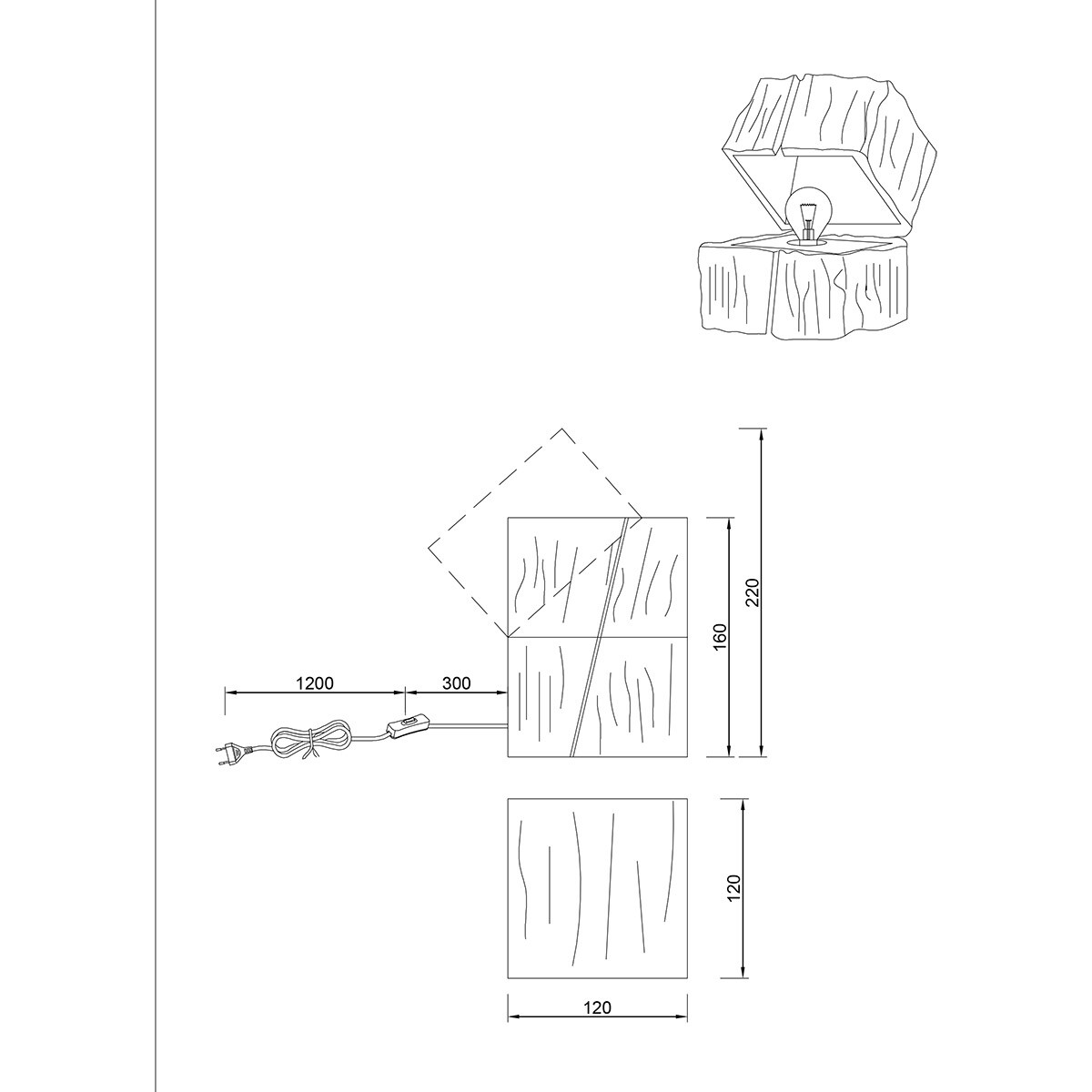 LED Lampe de Bureau - Trion Bomo - Douille E14 - 2W - Blanc Très Chaud 2700K - Blanc - Bois Naturel