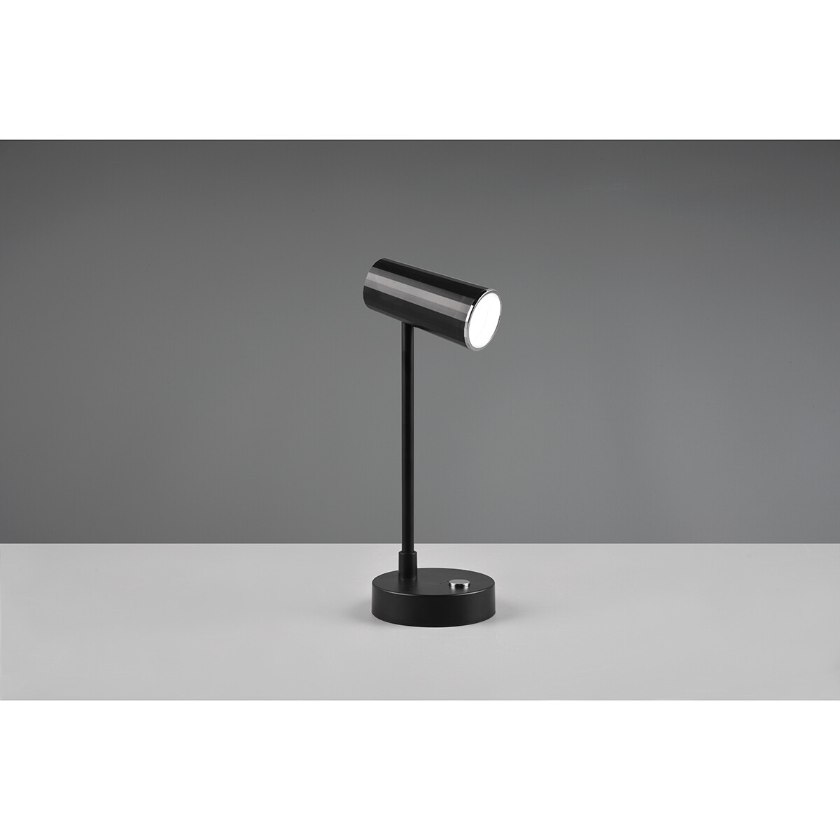 Lampe de bureau LED - Trion Lono - 2.5W - Couleur de lumière ajustable - Dimmable - Rond - Mat Noir - Plastique