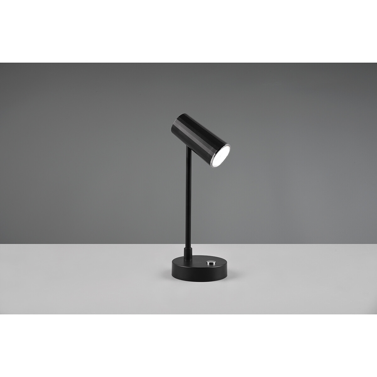 Lampe de bureau LED - Trion Lono - 2.5W - Couleur de lumière ajustable - Dimmable - Rond - Mat Noir - Plastique