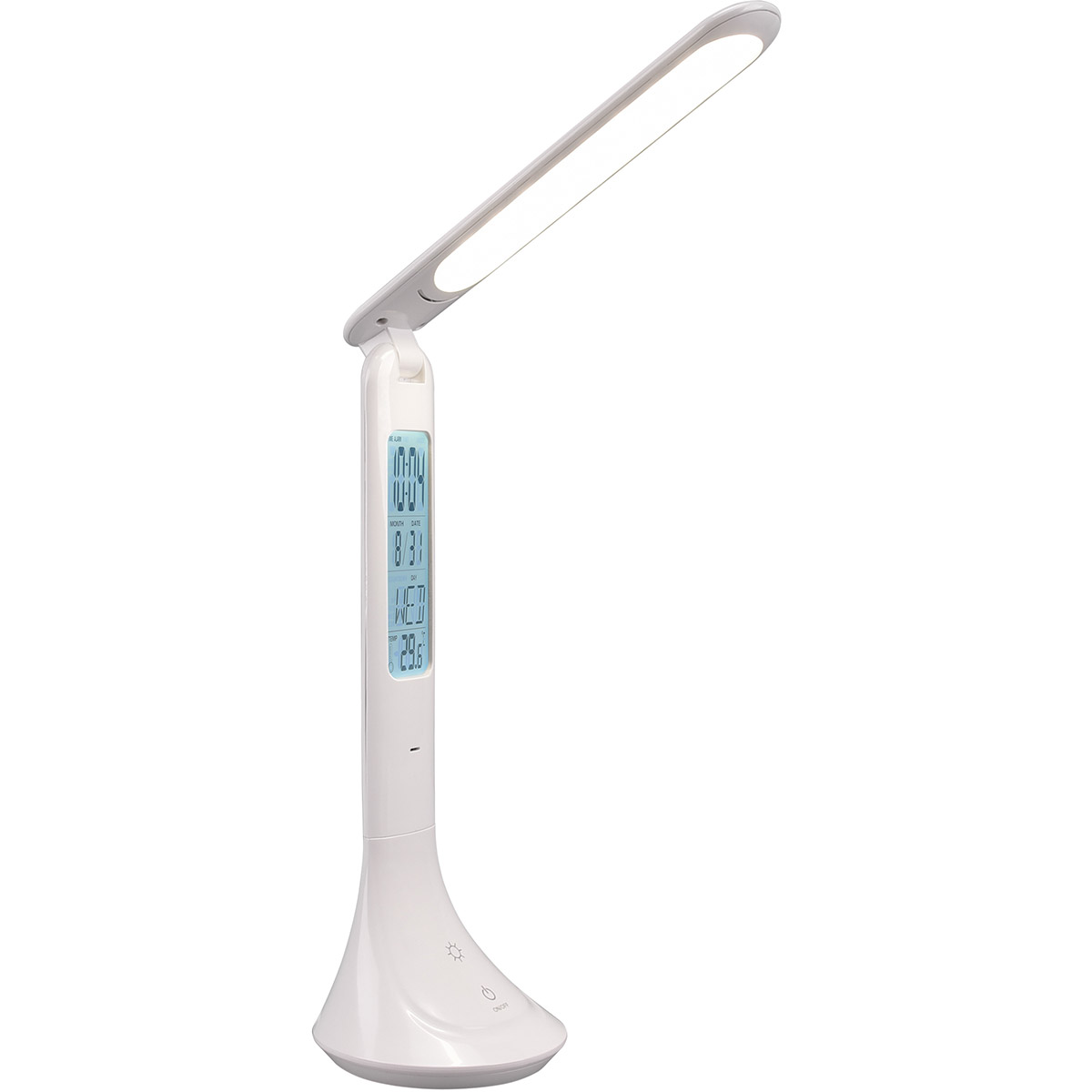 LED Lampe de Bureau - Trion Taty - 4W - Blanc Naturel 4000K - Batteries Rechargeables - Blanc - Plastique