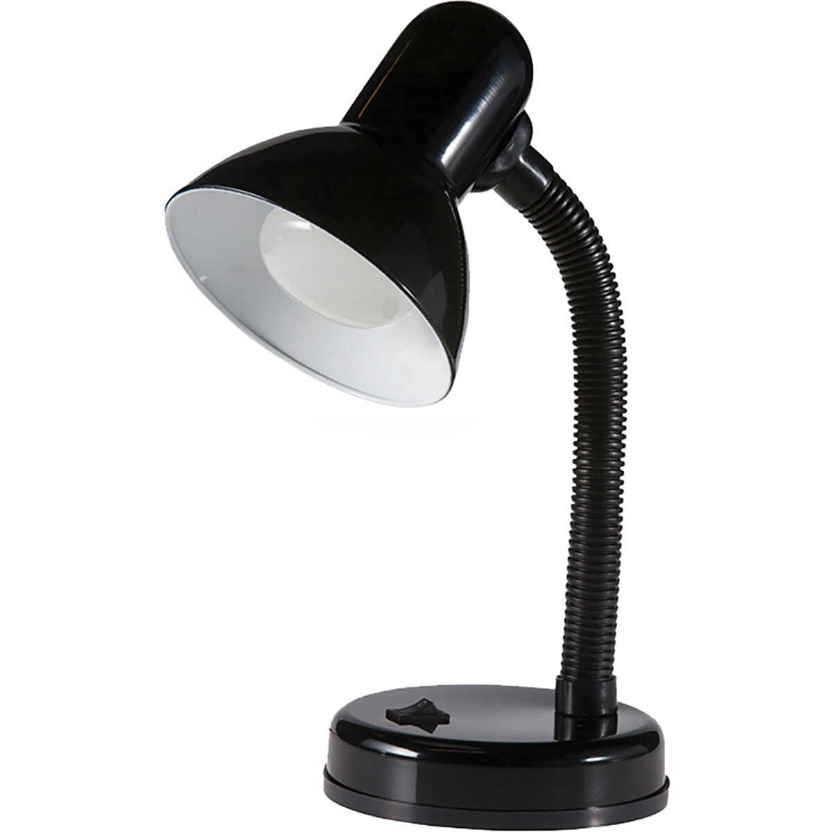 Lampe de bureau LED - Velvin Brin - Douille E27 - Interrupteur On/Off - Bras Flexible - Noir