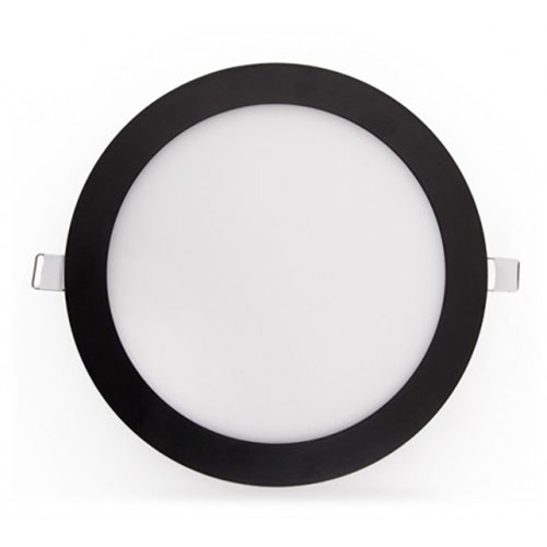 Downlight LED Slim - Rond Encastré 3W - Dimmable - Blanc Très Chaud 2700K - Mat Noir Aluminium - Ø83mm