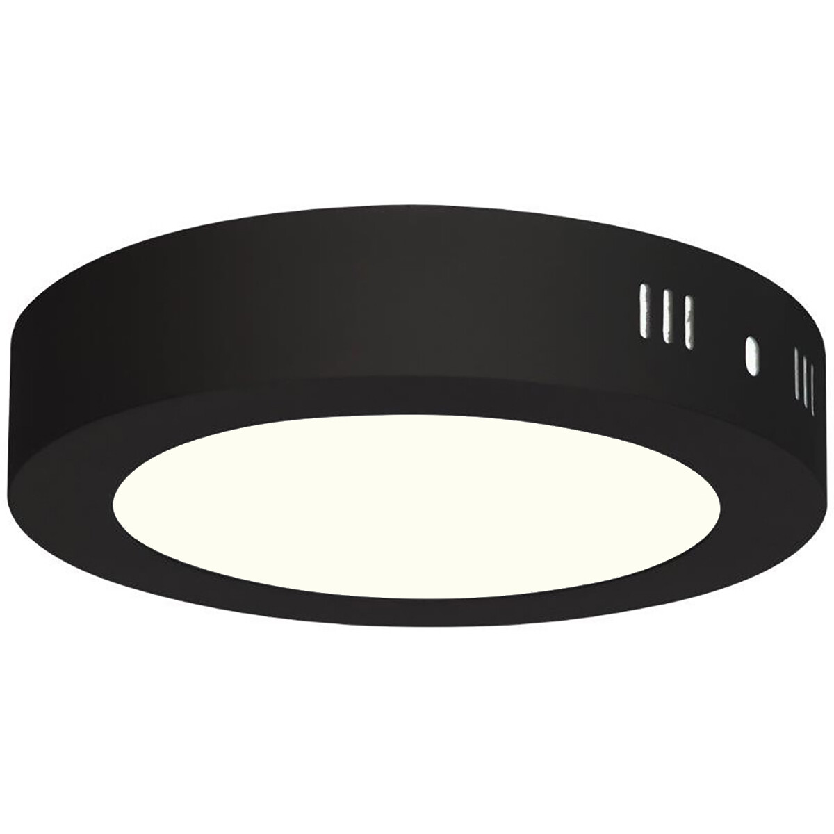 Downlight LED - 12W - Blanc Neutre 4200K - Mat Noir - en Saillie - Rond - Aluminium - Ø170mm