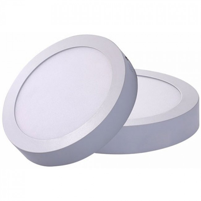 Pack Downlight LED 6 - en Saillie - 12W - Blanc Froid 6000K - Rond - Mat Blanc - Aluminium - Ø170mm