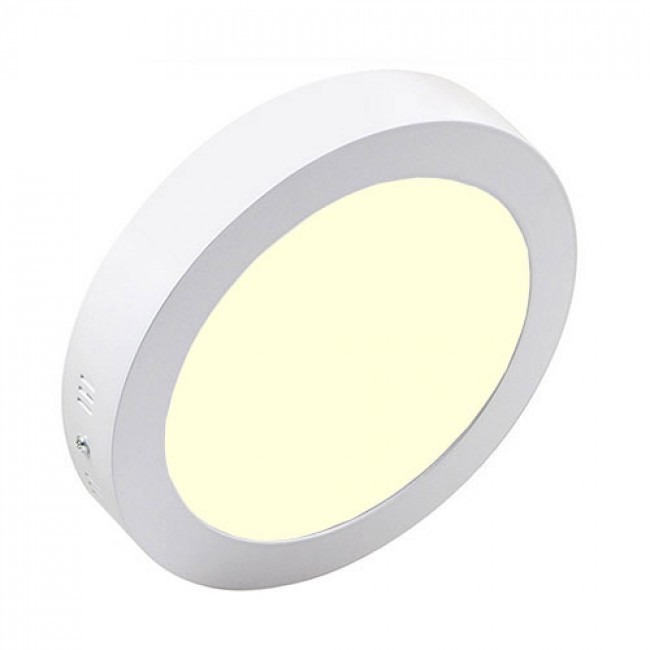 Pack Downlight LED 6 - En Saillie Rond 12W - Blanc Chaud 3000K - Mat Blanc Aluminium - Ø170mm