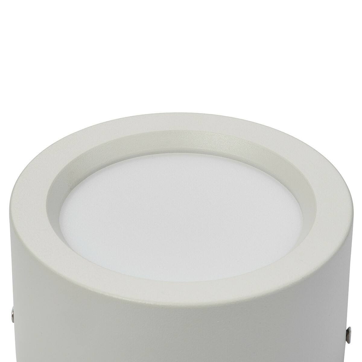 Pack Downlight LED 6 - En Saillie Rond Haut 10W - Blanc Neutre 4200K - Mat Blanc Aluminium - Ø140mm