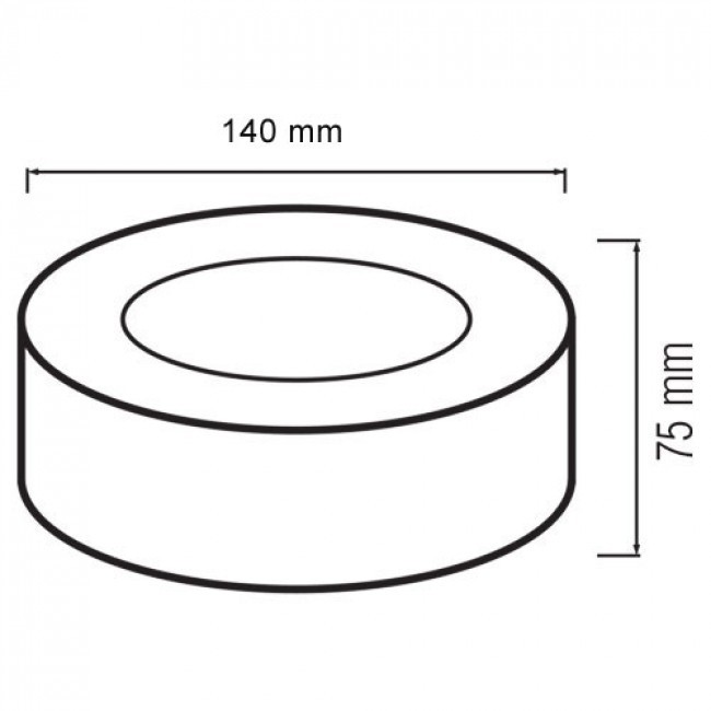 Pack Downlight LED 6 - En Saillie Rond Haut 10W - Blanc Neutre 4200K - Mat Blanc Aluminium - Ø140mm