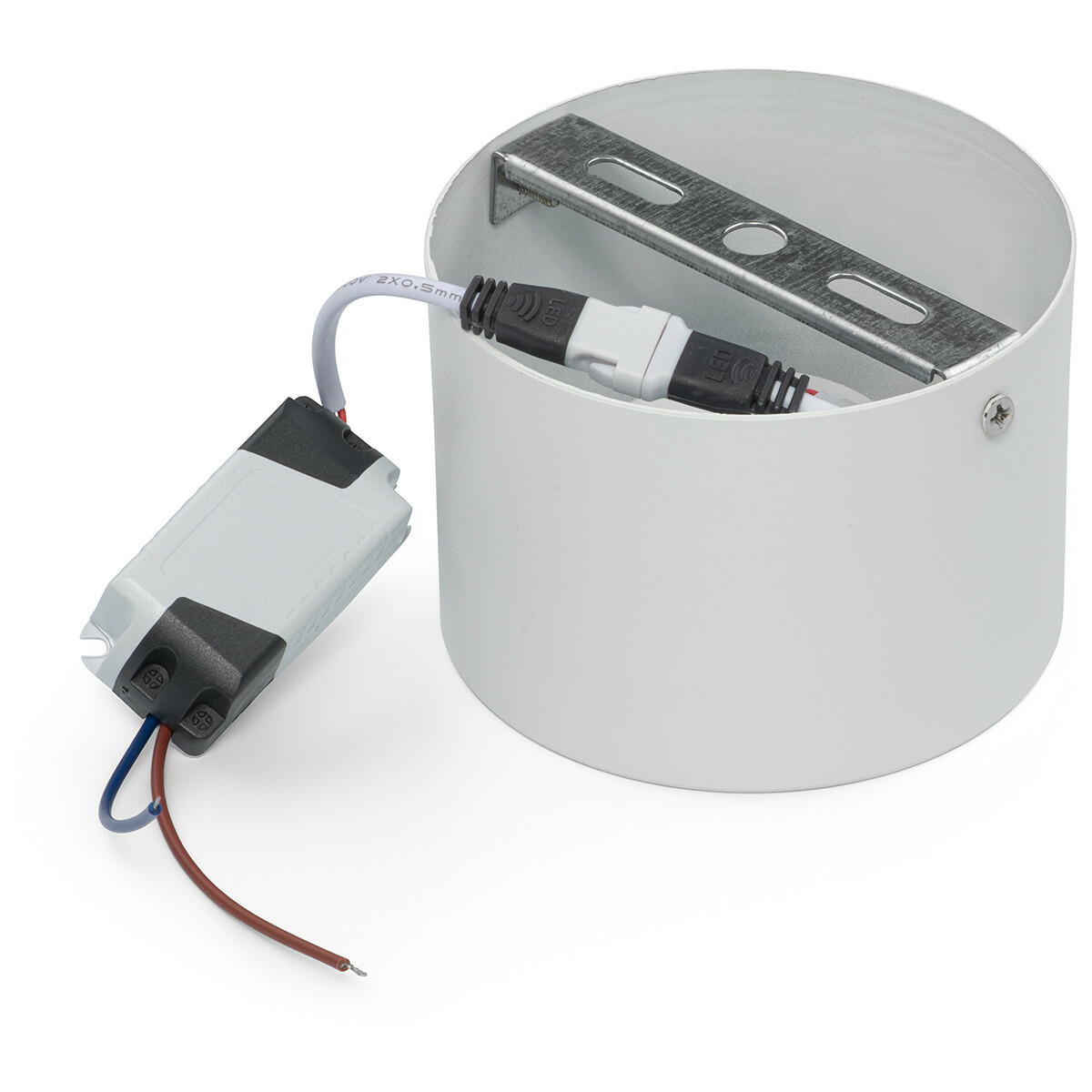 Pack Downlight LED 6 - En Saillie Rond Haut 5W - Blanc Neutre 4200K - Mat Blanc Aluminium - Ø105mm