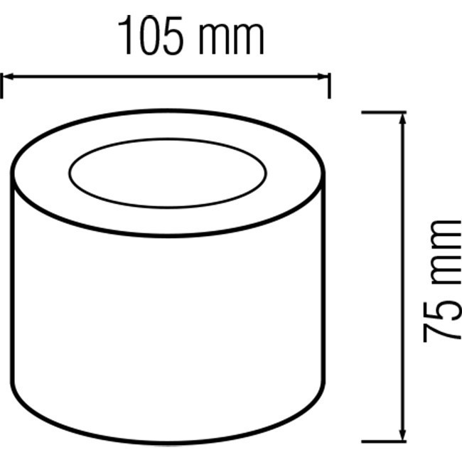 Pack Downlight LED 6 - En Saillie Rond Haut 5W - Blanc Neutre 4200K - Mat Blanc Aluminium - Ø105mm