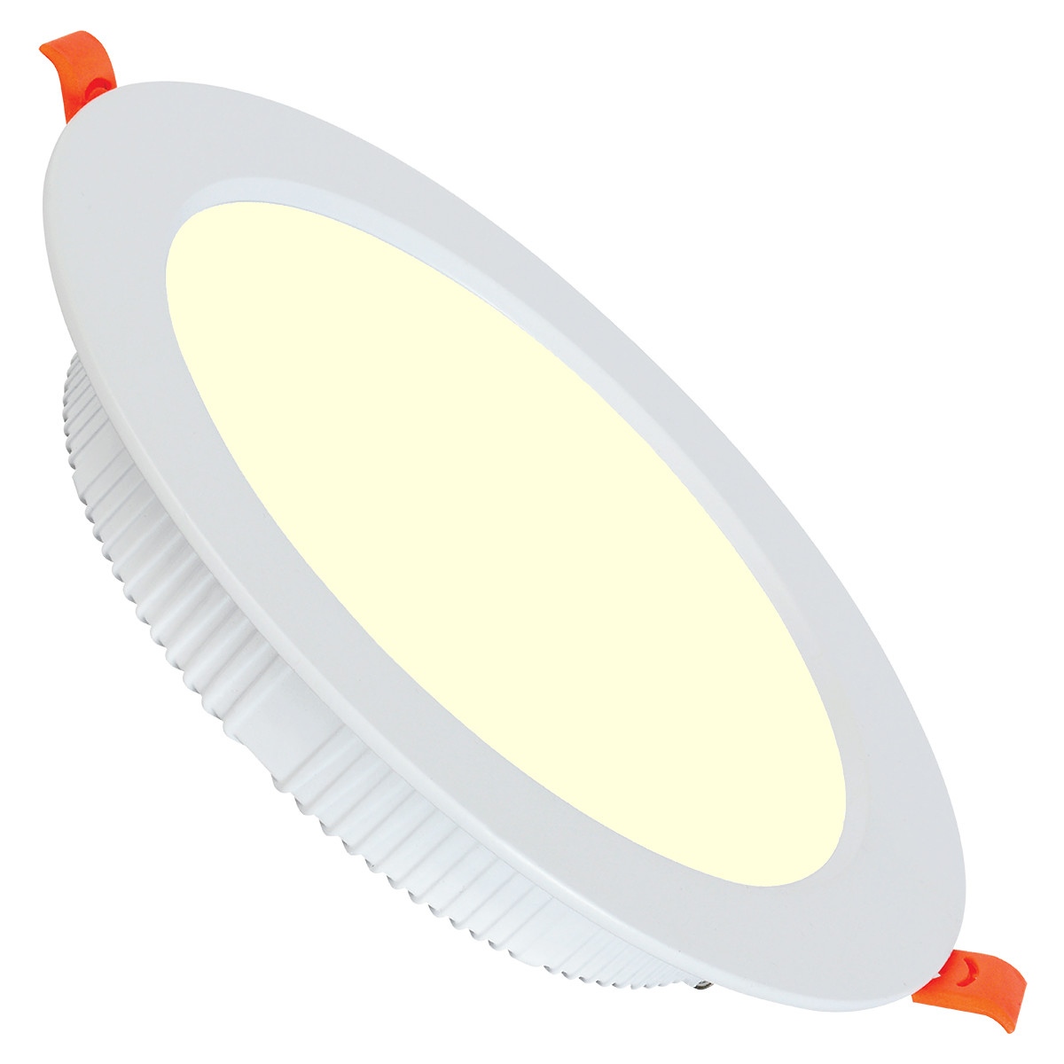 Downlight LED - Alexy - Rond Encastré 12W - Blanc Chaud 3000K - Mat Blanc Aluminium - Ø120mm