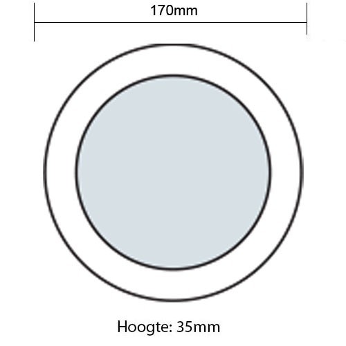 Downlight LED - En Saillie Rond 12W - Blanc Neutre 4200K - Mat Blanc Aluminium - Ø170mm