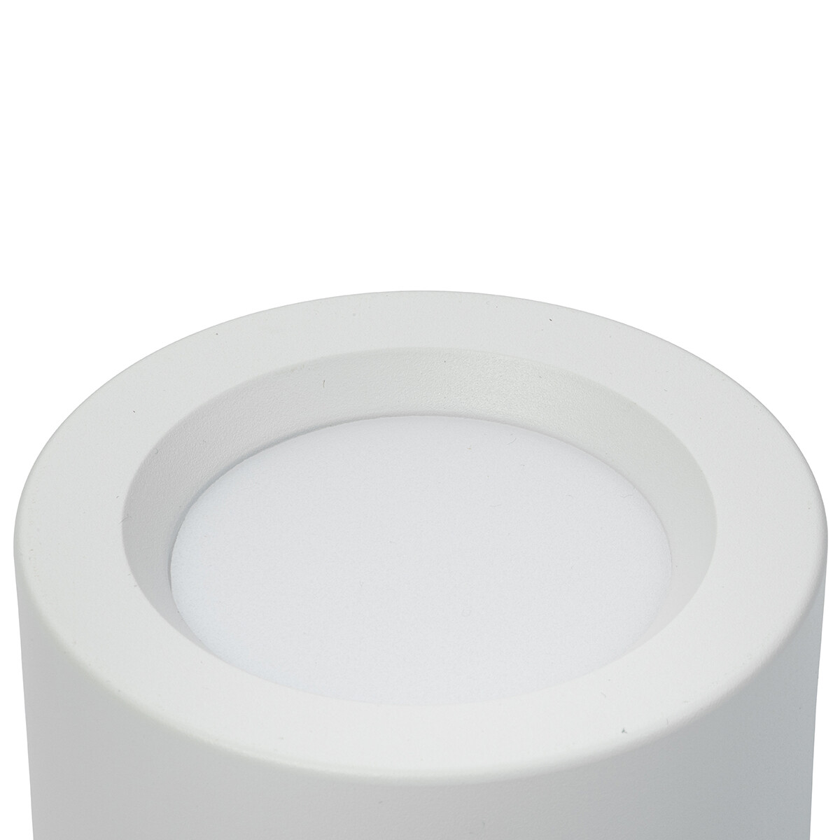 Downlight LED - En Saillie Rond Haut 5W - Blanc Neutre 4200K - Mat Blanc Aluminium - Ø105mm