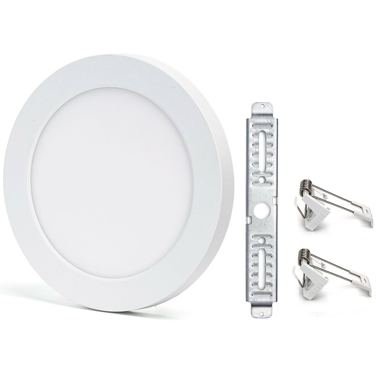 Downlight LED Pro - Aigi Foka - Encastré/Surface - Rond - 12W - Blanc Froid 6000K - Mat Blanc - Plastique