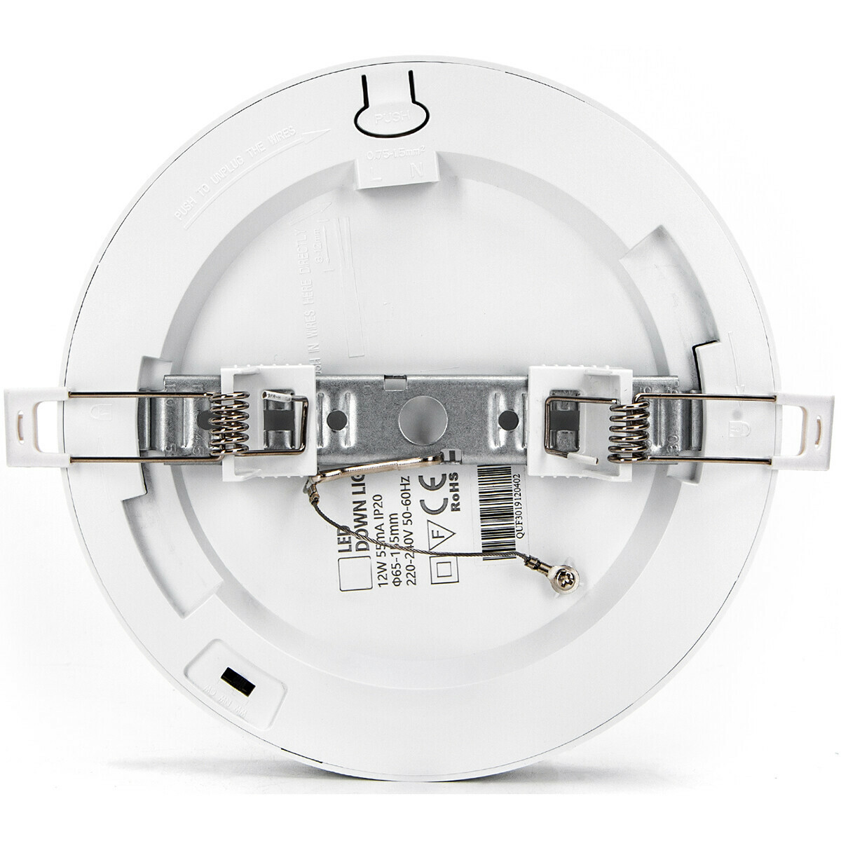 Downlight LED Pro - Aigi Foka - Encastré/Surface - Rond - 12W - Blanc Froid 6000K - Mat Blanc - Plastique