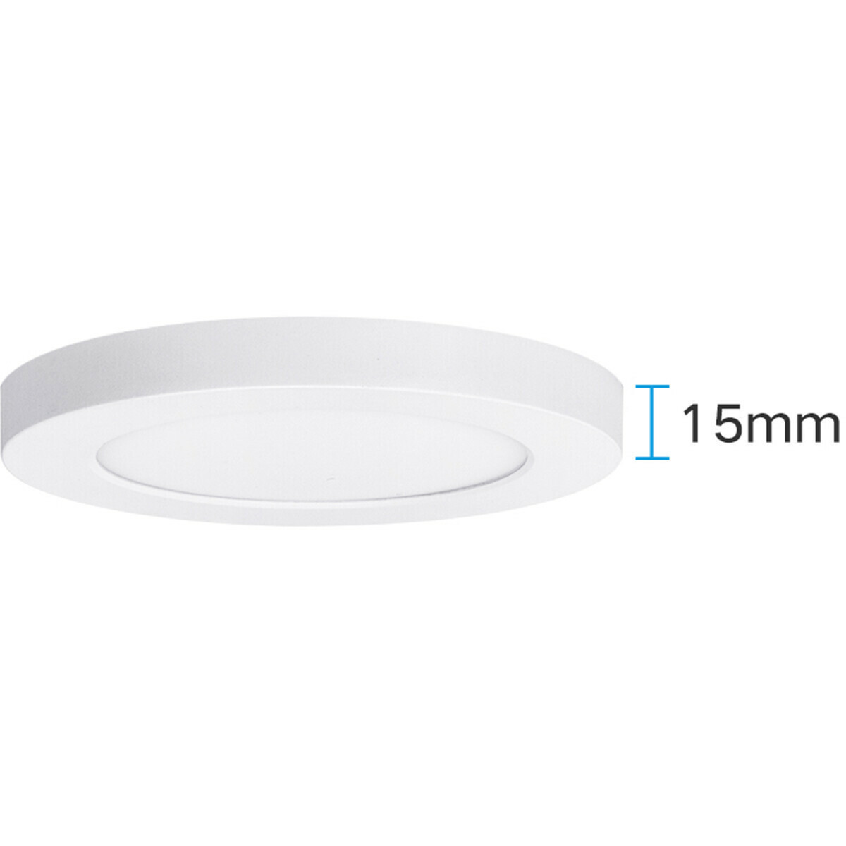 Downlight LED Pro - Aigi Foka - Encastré/Surface - Rond - 12W - Blanc Froid 6000K - Mat Blanc - Plastique