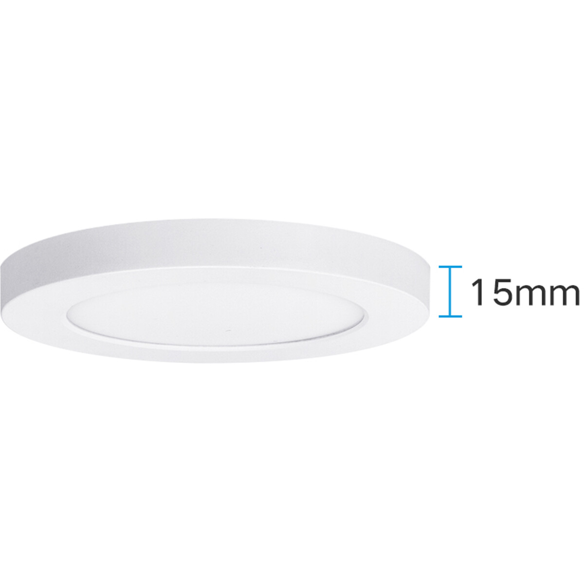 Downlight LED Pro - Aigi Foka - Encastré/Surface - Rond - 12W - Couleur de lumière ajustable CCT - Mat Blanc - Plastique