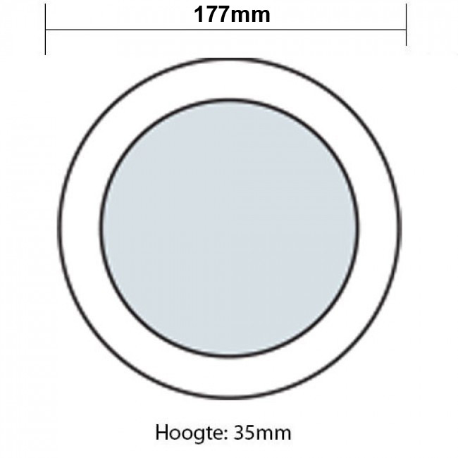 Downlight LED Pro - Aigi - En Saillie Rond 12W - Blanc Neutre 4000K - Mat Blanc - Ø177mm