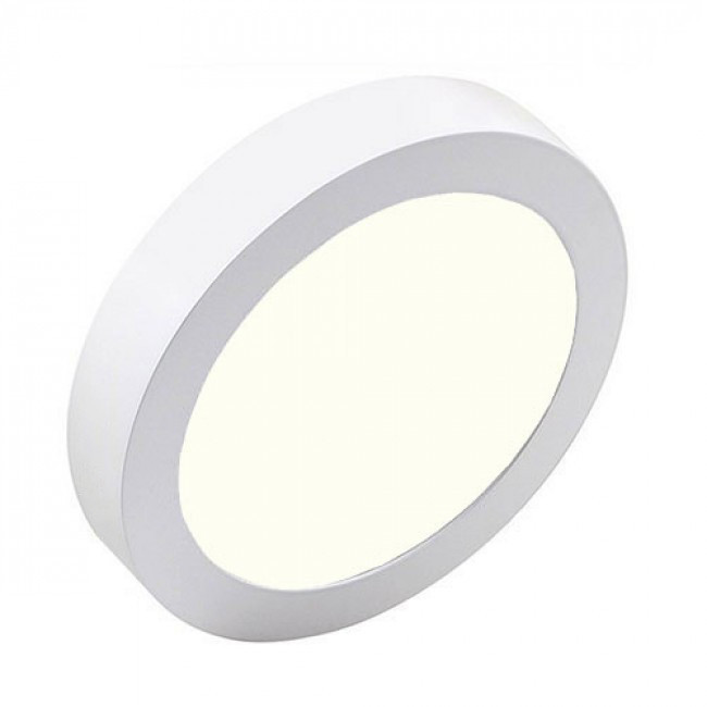 Downlight LED Pro - Aigi - En Saillie Rond 12W - Blanc Neutre 4000K - Mat Blanc - Ø177mm