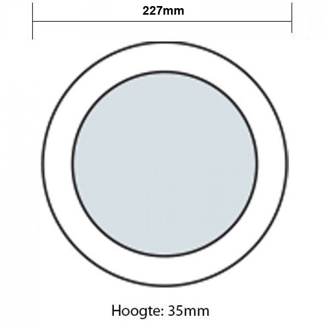 Downlight LED Pro - Aigi - En Saillie Rond 18W - Blanc Froid 6000K - Mat Blanc - Ø227mm