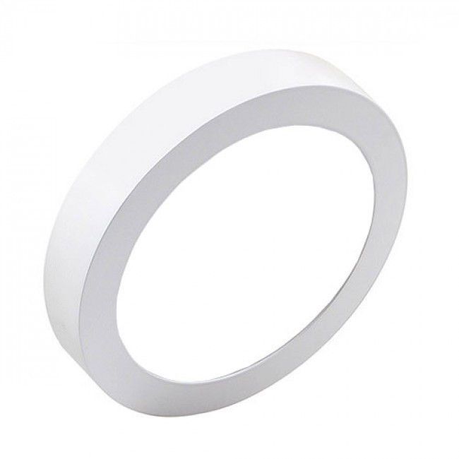 Downlight LED Pro - Aigi - En Saillie Rond 18W - Blanc Froid 6000K - Mat Blanc - Ø227mm