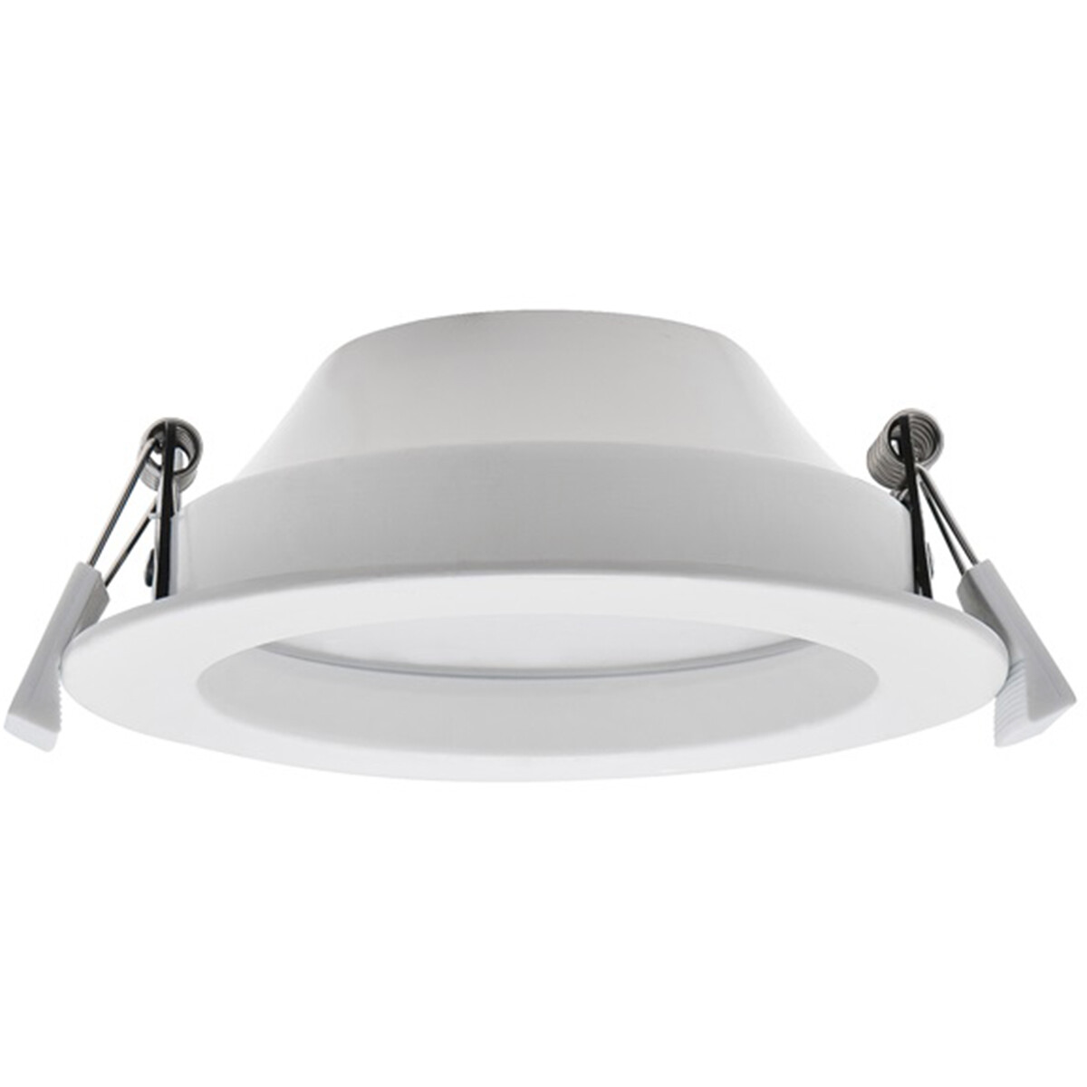 Downlight LED Pro - Aigi Sami - Rond Encastré 14W - Blanc Froid 6000K - Mat Blanc - Plastique - Ø143mm