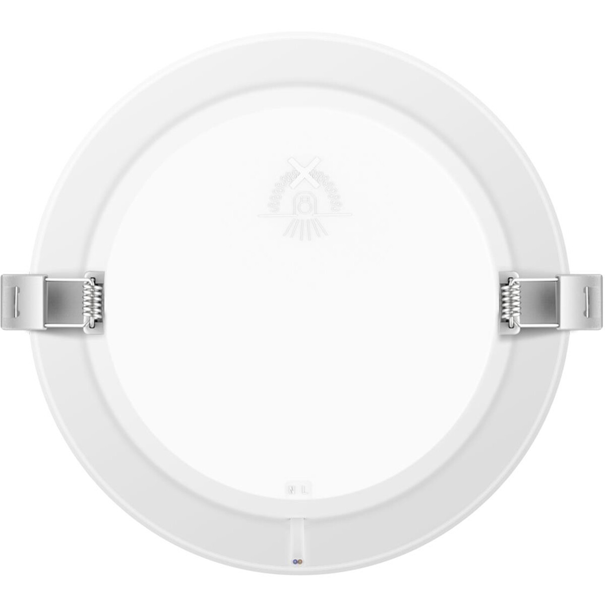 Downlight LED Pro - Aigi Trinko - Rond Encastré 15W - Blanc Froid 6500K - Mat Blanc - Plastique - Ø175mm