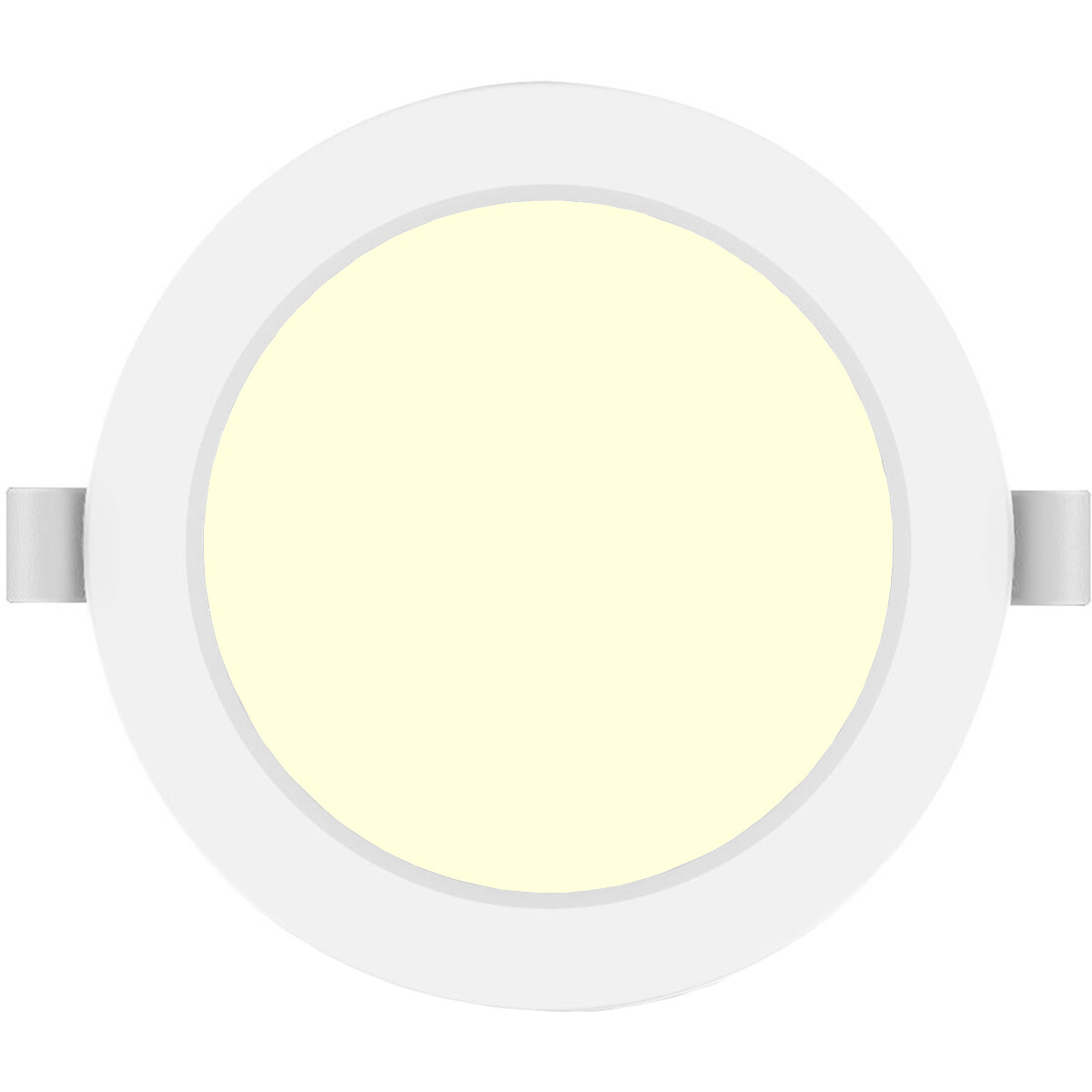 Downlight LED Pro - Aigi Trinko - Rond Encastré 15W - Blanc Chaud 3000K - Mat Blanc - Plastique - Ø175mm