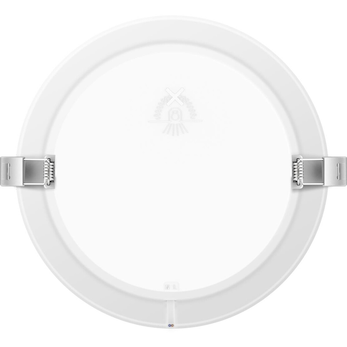 Downlight LED Pro - Aigi Trinko - Rond Encastré 20W - Blanc Froid 6500K - Mat Blanc - Plastique - Ø222mm