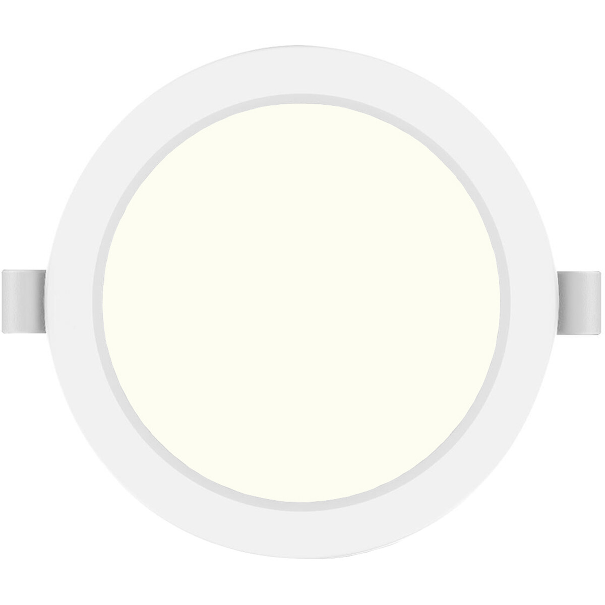 Downlight LED Pro - Aigi Trinko - Rond Encastré 20W - Blanc Neutre 4000K - Mat Blanc - Plastique - Ø222mm