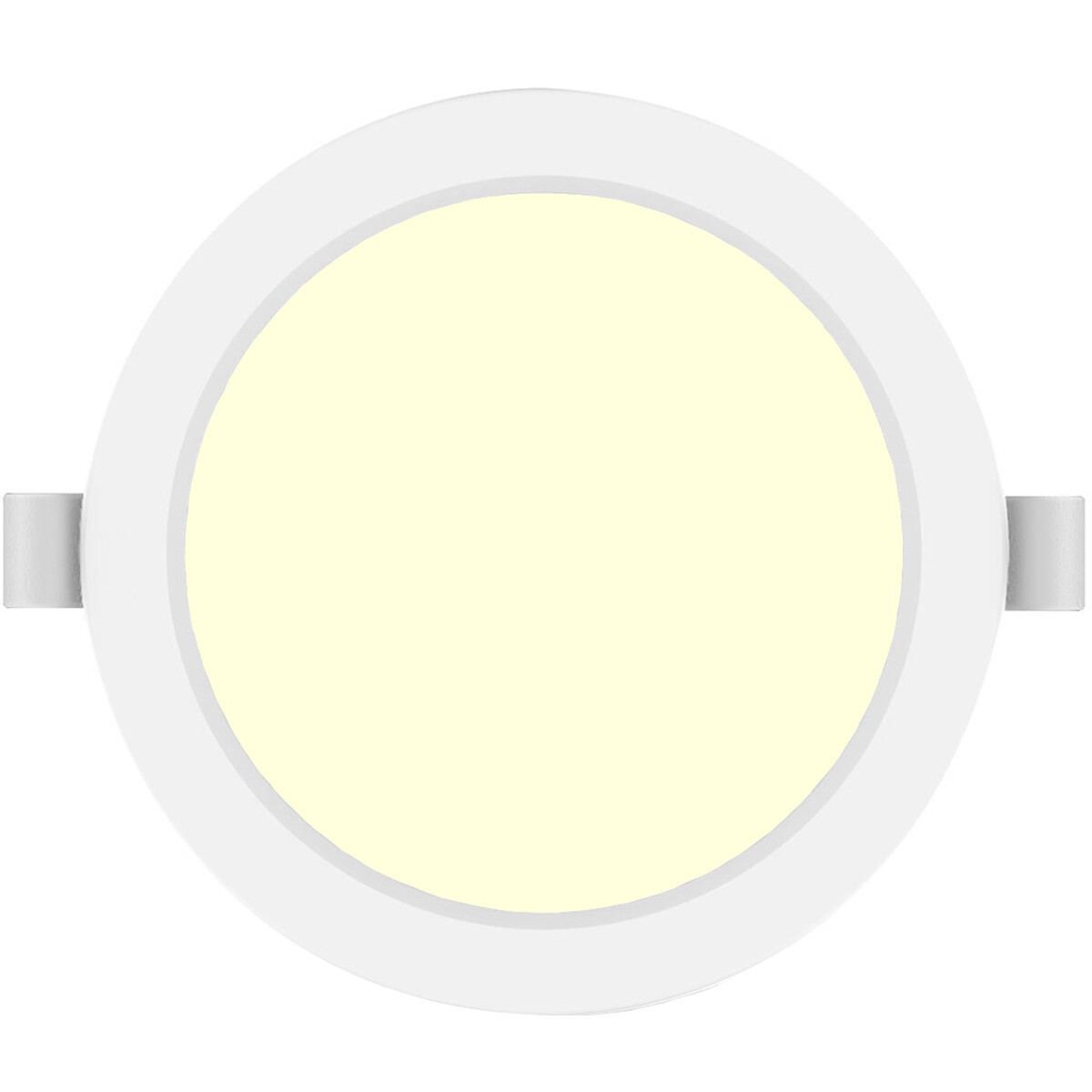 Downlight LED Pro - Aigi Trinko - Rond Encastré 20W - Blanc Chaud 3000K - Mat Blanc - Plastique - Ø222mm