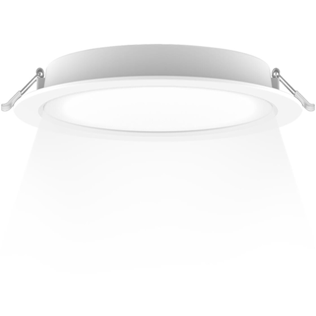 Downlight LED Pro - Aigi Trinko - Rond Encastré 4W - Blanc Neutre 4000K - Mat Blanc - Plastique - Ø98mm