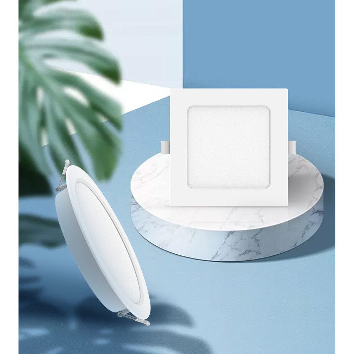 Downlight LED Pro - Aigi Trinko - Rond Encastré 4W - Blanc Neutre 4000K - Mat Blanc - Plastique - Ø98mm