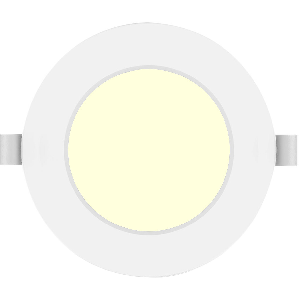 Downlight LED Pro - Aigi Trinko - Rond Encastré 4W - Blanc Chaud 3000K - Mat Blanc - Plastique - Ø98mm