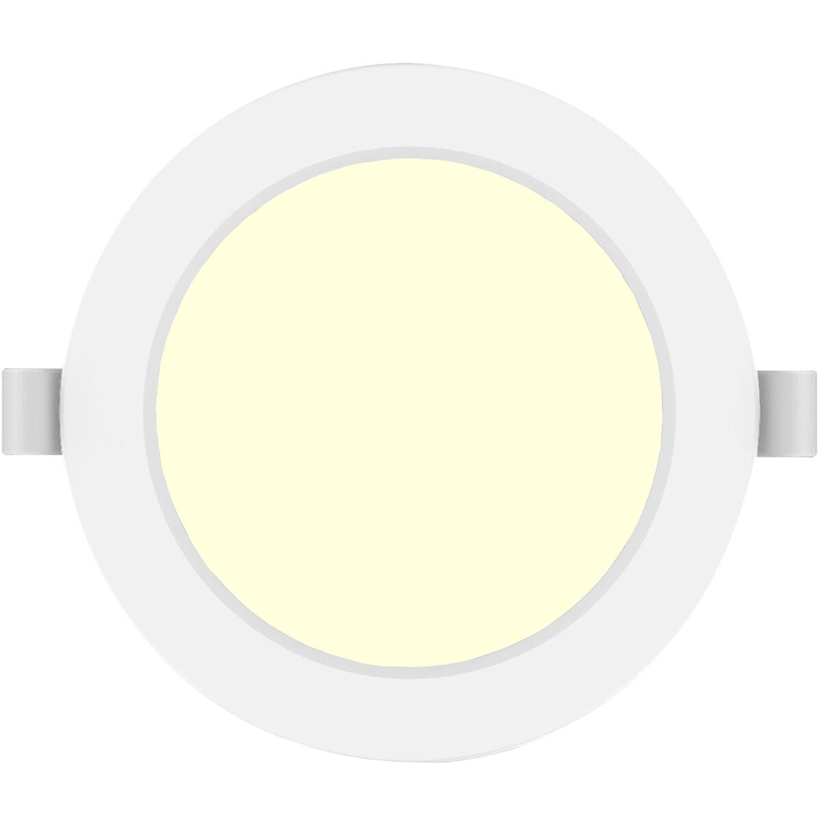 Downlight LED Pro - Aigi Trinko - Rond Encastré 9W - Blanc Chaud 3000K - Mat Blanc - Plastique - Ø145mm