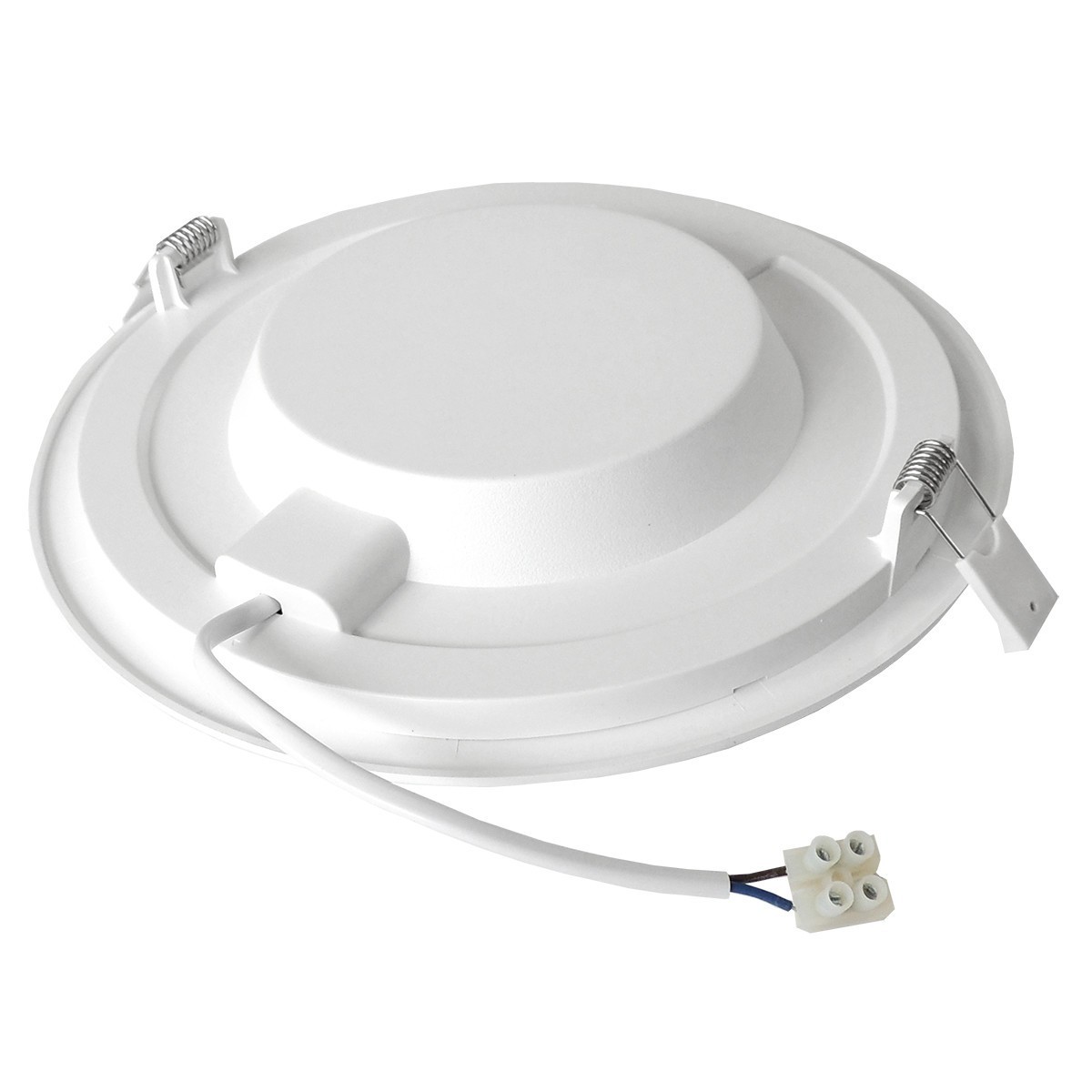 Pack Downlight LED Slim 6 - Aigi - Détecteur de Mouvement PIR 360° - Rond Encastré 24W - Blanc Chaud 3000K - Mat Blanc - Ø240mm - Ø225mm