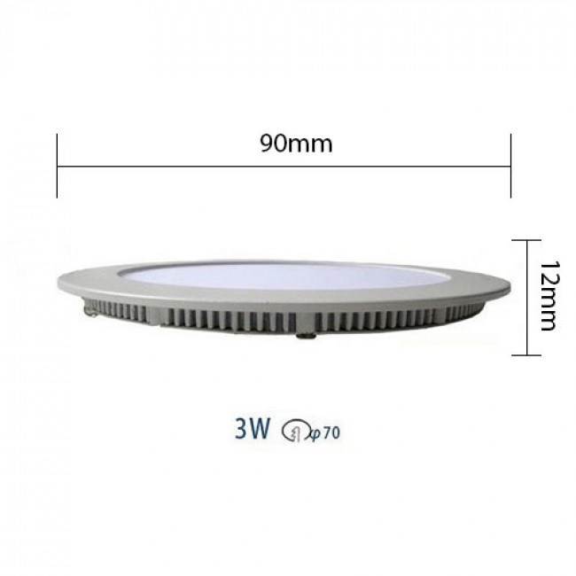 Pack Downlight LED Slim 6 - Encastré - 3W - Dimmable - Blanc Neutre 4200K - Rond - Mat Noir - Aluminium - Ø83mmm