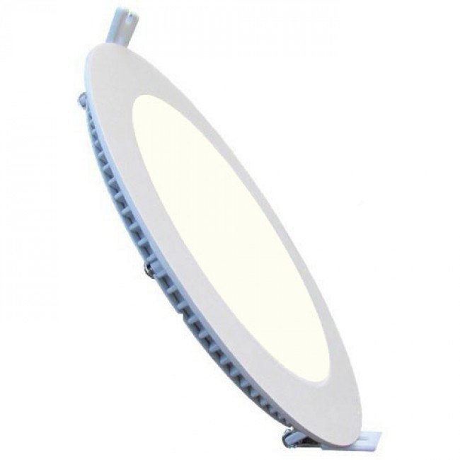 Pack Downlight LED Slim 6 - Rond Encastré 12W - Blanc Neutre 4200K - Mat Blanc Aluminium - Ø170mm