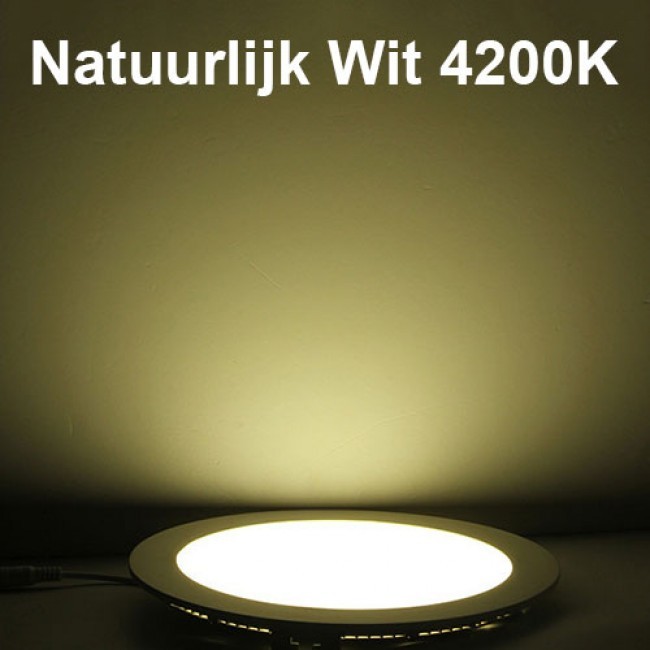 Pack Downlight LED Slim 6 - Rond Encastré 12W - Blanc Neutre 4200K - Mat Blanc Aluminium - Ø170mm