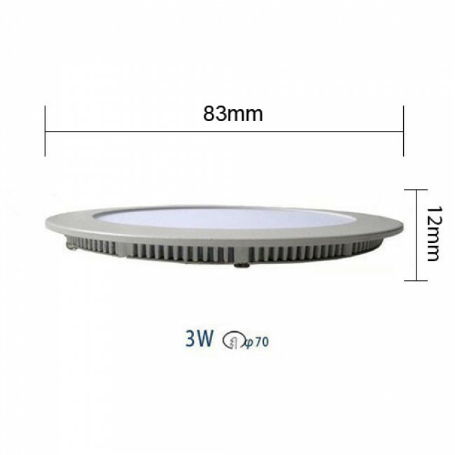 Pack Downlight LED Slim 6 - Rond Encastré 3W - Dimmable - Blanc Neutre 4200K - Mat Blanc Aluminium - Ø83mm