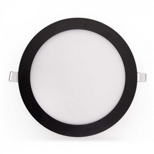 Pack Downlight LED Slim 6 - Rond Encastré 3W - Dimmable - Blanc Très Chaud 2700K - Mat Noir Aluminium - Ø83mm