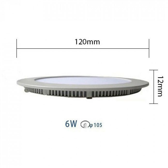 Pack Downlight LED Slim 6 - Rond Encastré 6W - Dimmable - Blanc Très Chaud 2700K - Mat Noir Aluminium - Ø120mm