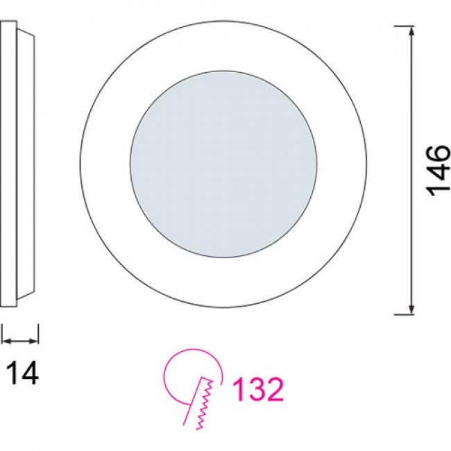 Pack Downlight LED Slim 6 - Rond Encastré 9W - Blanc Chaud 2700K - Mat Blanc - Aluminium - Ø146mm